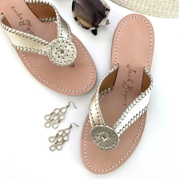 Jack Rogers Shoes - NWT Jack Rogers | Leather Thong Sandals Ro | 7.5